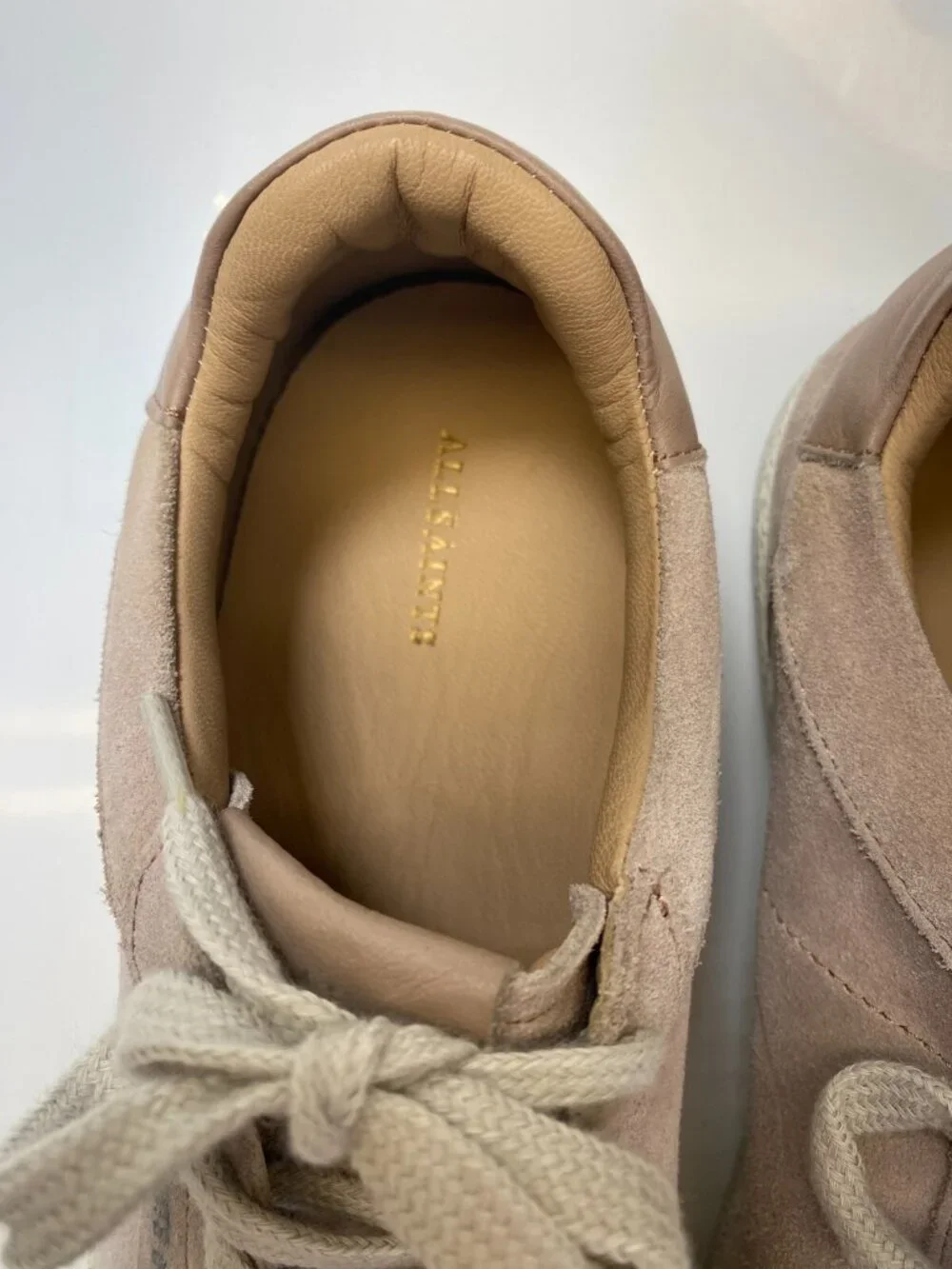 AllSaints Women's Low Top Dirty Pink Leather Sneaker sz 11